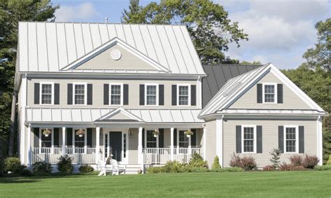 best color metal roof for white house|aluminum roof colors.